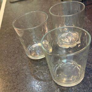 Clear Pressed Glass Tumbler - Set of 3